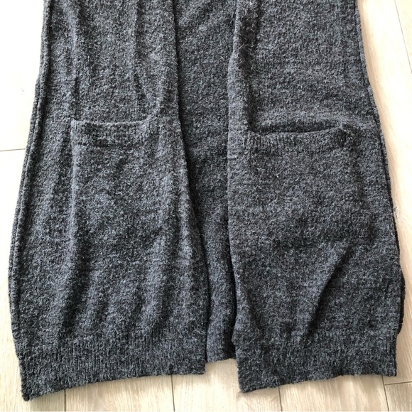 Anthropologie Wool Blend Open Front Pocket Cardigan in Grey Size M - Picture 5 of 10